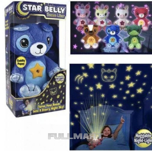 М'яка іграшка нічник проектор Star Bellу